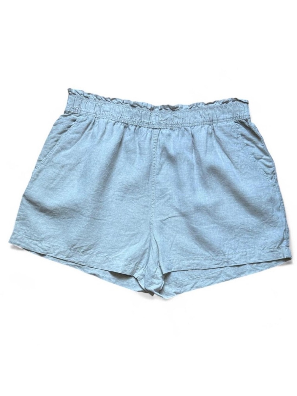 100% Linen Pull On Shorts Cream Size Extra Large